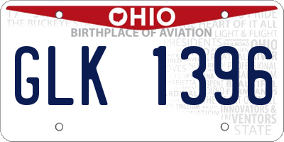 OH license plate GLK1396