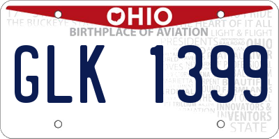 OH license plate GLK1399