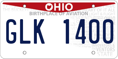 OH license plate GLK1400