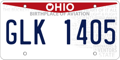 OH license plate GLK1405