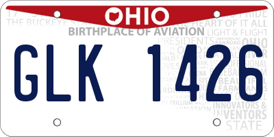 OH license plate GLK1426