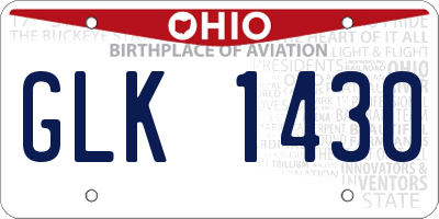 OH license plate GLK1430