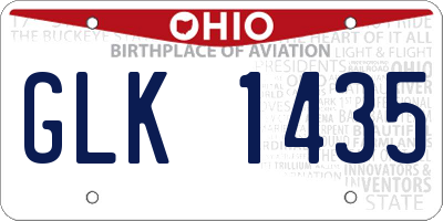 OH license plate GLK1435