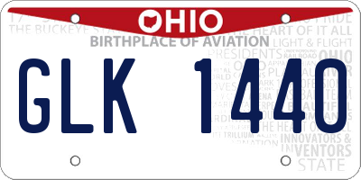OH license plate GLK1440