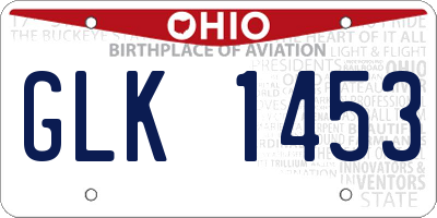 OH license plate GLK1453
