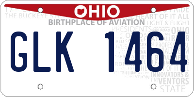 OH license plate GLK1464