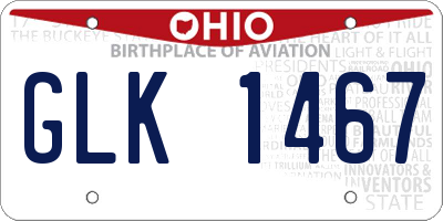 OH license plate GLK1467