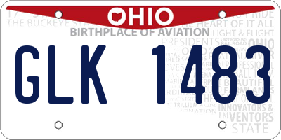OH license plate GLK1483