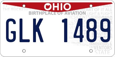 OH license plate GLK1489