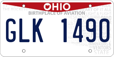 OH license plate GLK1490