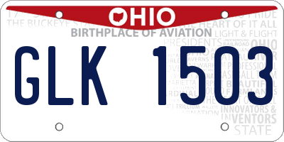 OH license plate GLK1503