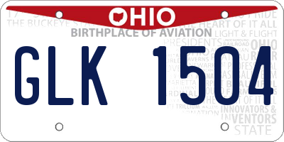 OH license plate GLK1504