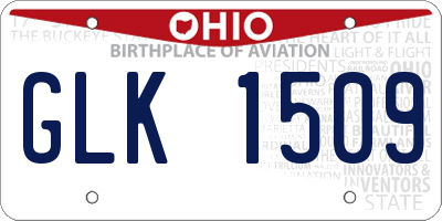 OH license plate GLK1509