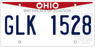 OH license plate GLK1528