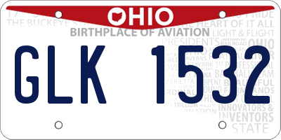 OH license plate GLK1532