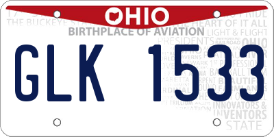 OH license plate GLK1533