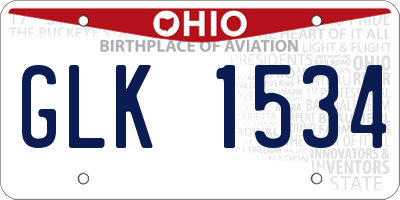 OH license plate GLK1534