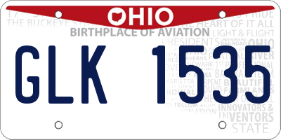 OH license plate GLK1535