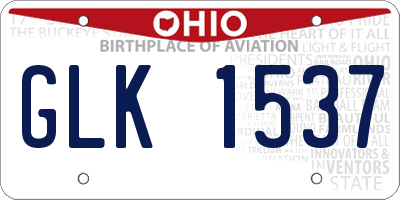 OH license plate GLK1537