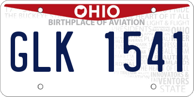 OH license plate GLK1541