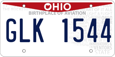 OH license plate GLK1544