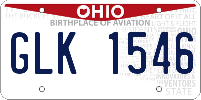 OH license plate GLK1546