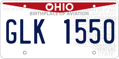 OH license plate GLK1550