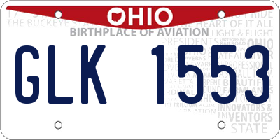 OH license plate GLK1553