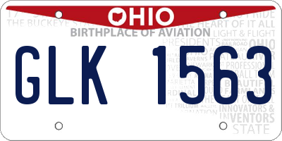 OH license plate GLK1563