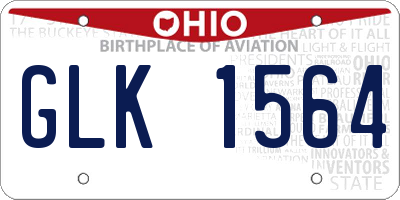 OH license plate GLK1564