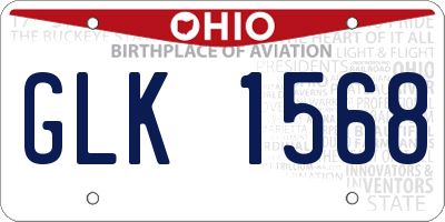 OH license plate GLK1568