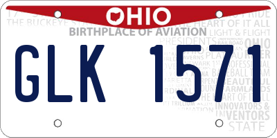 OH license plate GLK1571