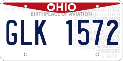 OH license plate GLK1572