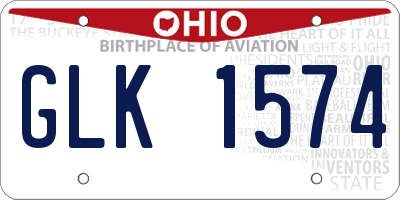 OH license plate GLK1574