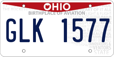 OH license plate GLK1577