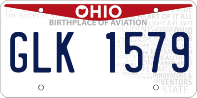 OH license plate GLK1579