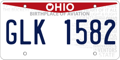 OH license plate GLK1582