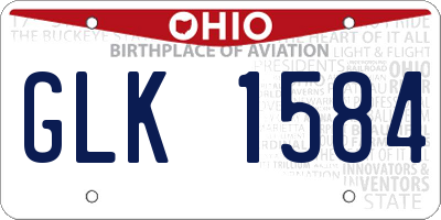OH license plate GLK1584