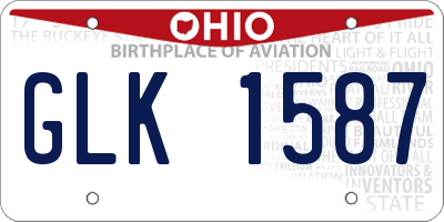 OH license plate GLK1587