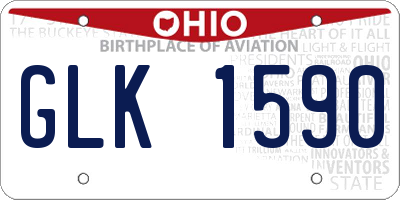 OH license plate GLK1590