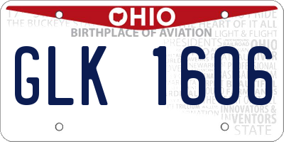 OH license plate GLK1606