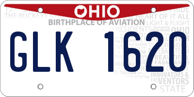 OH license plate GLK1620