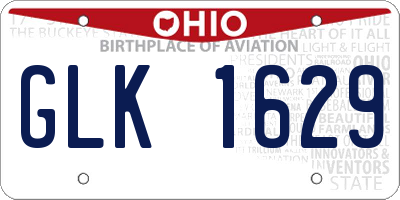 OH license plate GLK1629