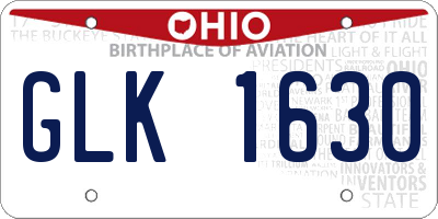 OH license plate GLK1630