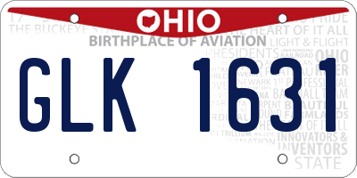OH license plate GLK1631