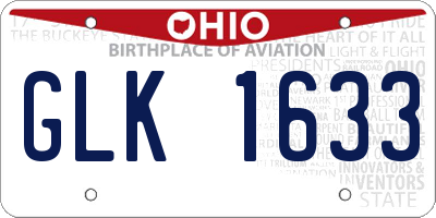 OH license plate GLK1633