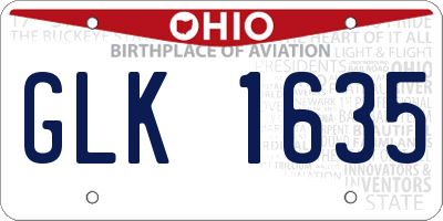 OH license plate GLK1635