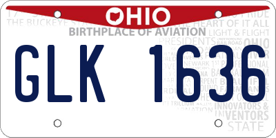 OH license plate GLK1636