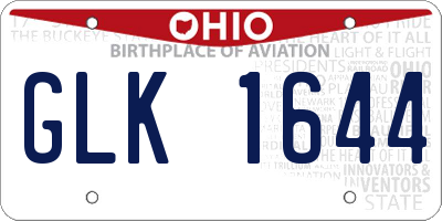 OH license plate GLK1644