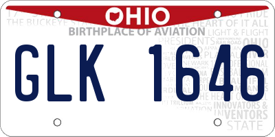 OH license plate GLK1646